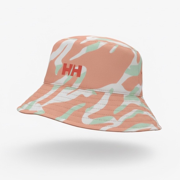 Helly Hansen Accessories - Helly Hansen Reversible Bucket Hat Orange Camo Outdoor Beach Vacation O/S